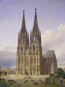 Vista ideal de la catedral de Colonia de Carl Georg Adolph Hasenpflug