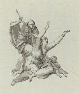 La muerte acechando a una mujer de Carl Gotthard Langhans