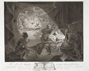 La tempestad del impuesto del té, o la Revolución Anglo-Americana de Carl Gottlieb (attr.to) Guttenberg