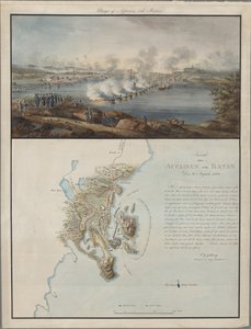 Vista y mapa del asunto en Ratan, el 20 de agosto de 1809 de Carl Gustaf Gillberg