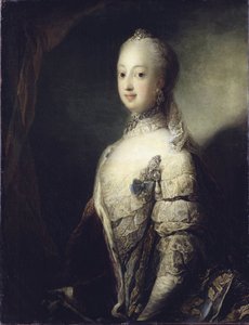 Retrato de Sofía Magdalena de Dinamarca (1746-1813), Reina de Suecia de Carl Gustaf Pilo