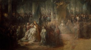 La coronación del rey Gustavo III de Suecia de Carl Gustaf Pilo