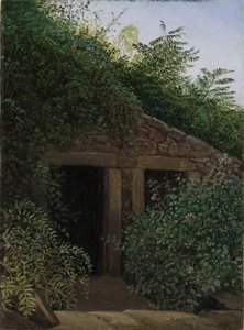 Un pozo minero cubierto de maleza de Carl Gustav Carus