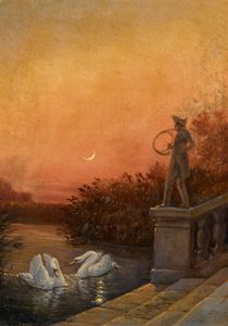 Amanecer cerca del castillo de Moritzburg de Carl Gustav Carus