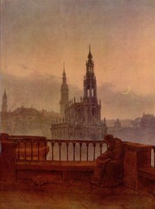 Alemán: Vista de Dresde desde la terraza de Brühl Vista de Dresde desde la terraza de Brühl de Carl Gustav Carus