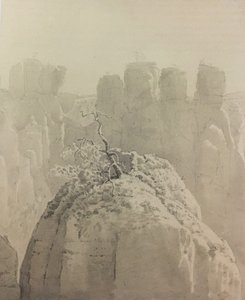 Alemán: Vista desde el puente Bastei en la Suiza sajona hasta el Kleine Gans de Carl Gustav Carus