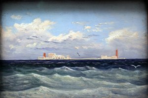 Alemán: Mittelländische Seefestung Fortaleza de la isla mediterránea de Carl Gustav Carus