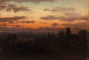 Paisaje al atardecer de Carl Gustav Carus