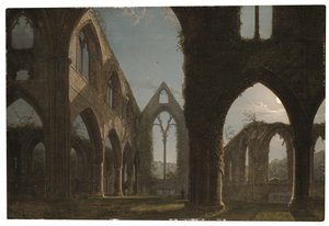 Tintern Abbey (óleo sobre lienzo) de Carl Gustav Carus