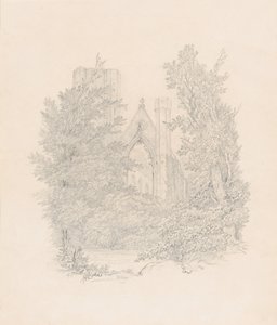 Vista de la fachada oeste de la catedral de Dunkeld de Carl Gustav Carus