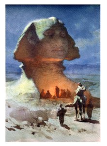 Un campamento nocturno ante la Esfinge de Carl Haag