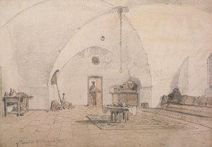 Un interior en Tiberias, 1859 de Carl Haag