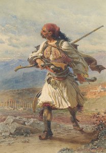 Guerrero griego, 1861 de Carl Haag