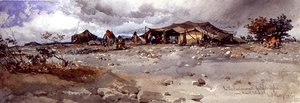 En el campamento de Agile Agha cerca del Monte Taboz de Carl Haag