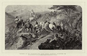 Mañana en las Tierras Altas, la Familia Real ascendiendo Lochnagar, 1853