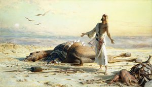 Naufragio en el desierto, 1886 de Carl Haag