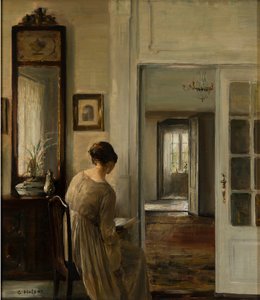 Lectura. La esposa del pintor de Carl Holsoe