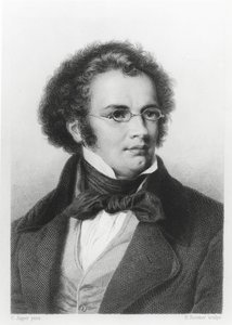 Retrato de Franz Schubert (1797-1828) grabado por H. Roemer
