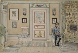 En la Esquina, de la serie Un Hogar, c.1895 de Carl Larsson