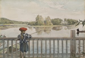 Lisbeth Pescando, de la serie 