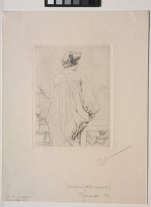Lisbeth, vista desde atrás de Carl Larsson