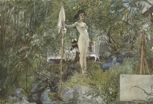 Estudio al Aire Libre, de la serie Un Hogar, c.1895 de Carl Larsson