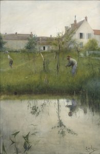 El Viejo y el Jardín de la Guardería, 1883 de Carl Larsson