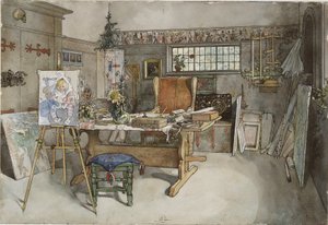 El estudio. De «A Home» (26 acuarelas)
