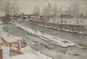 El Canalón de Madera, Escena Invernal, de la serie Un Hogar, c.1895