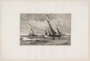 Danés: Barcos de pesca en el mar de Carl Locher