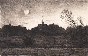 Iglesia de Hornbæk, tarde de verano de Carl Locher