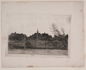 Iglesia de Hornbæk, tarde de verano de Carl Locher