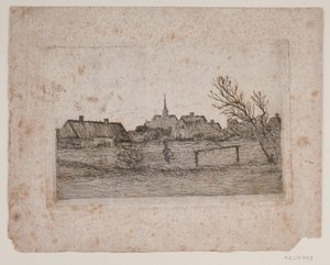 Iglesia de Hornbæk, tarde de verano de Carl Locher