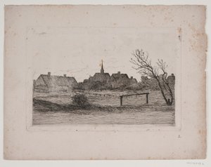 Iglesia de Hornbæk, tarde de verano de Carl Locher
