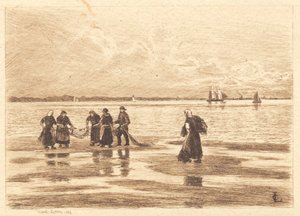 Mujeres desenredando hilo de Carl Locher
