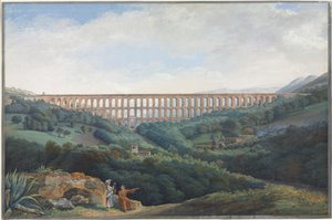 Los acueductos en Caserta, 1789 de Carl Ludwig Hackert