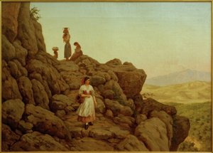 C.L.Jessen, Paisaje rocoso cerca de Rocca di Papa de Carl Ludwig Jessen