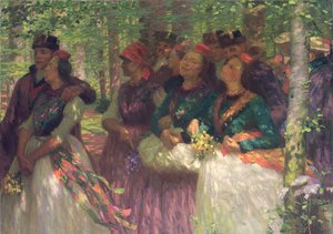 Paseo por el bosque de Carl Ludwig Noah Bantzer