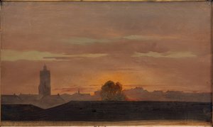 Darmstadt, vista desde el estudio del castillo de Carl Ludwig Seeger