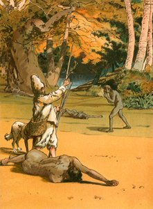 Robinson Crusoe y los salvajes
