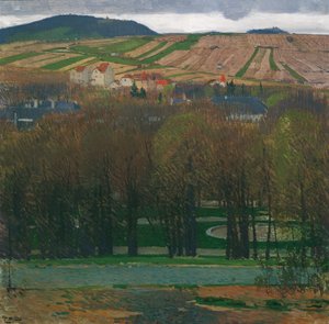 Vista del Nußberg desde Heiligenstadt de Carl Moll