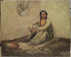 Pipa de la Paz (óleo sobre lienzo)