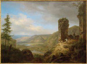 C.Morgenstern, Vista desde las ruinas del castillo Böckelheim de Carl Morgenstern