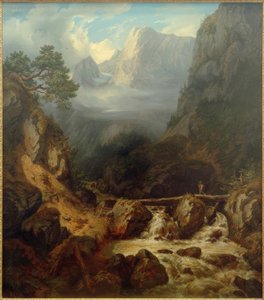 El arroyo del bosque en Hallstatt de Carl Morgenstern