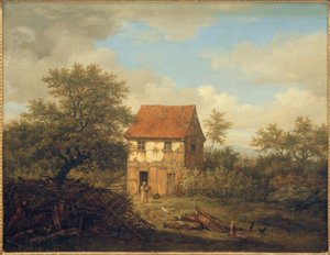Paisaje cerca del castillo Born en las montañas Taunus de Carl Morgenstern