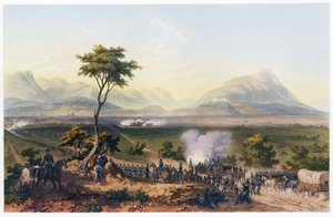 Captura de Monterrey, de The War Between the United States and Mexico, pub. 1851 (litografía en color) de Carl Nebel