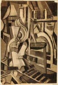 Abstracto--Figura sentada de Carl Newman