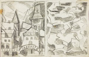 Escena de ciudad--Abstracto de Carl Newman