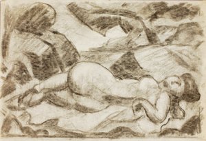 Mujer desnuda, reclinada de Carl Newman