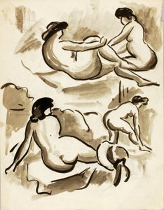 Cuatro desnudos femeninos de Carl Newman